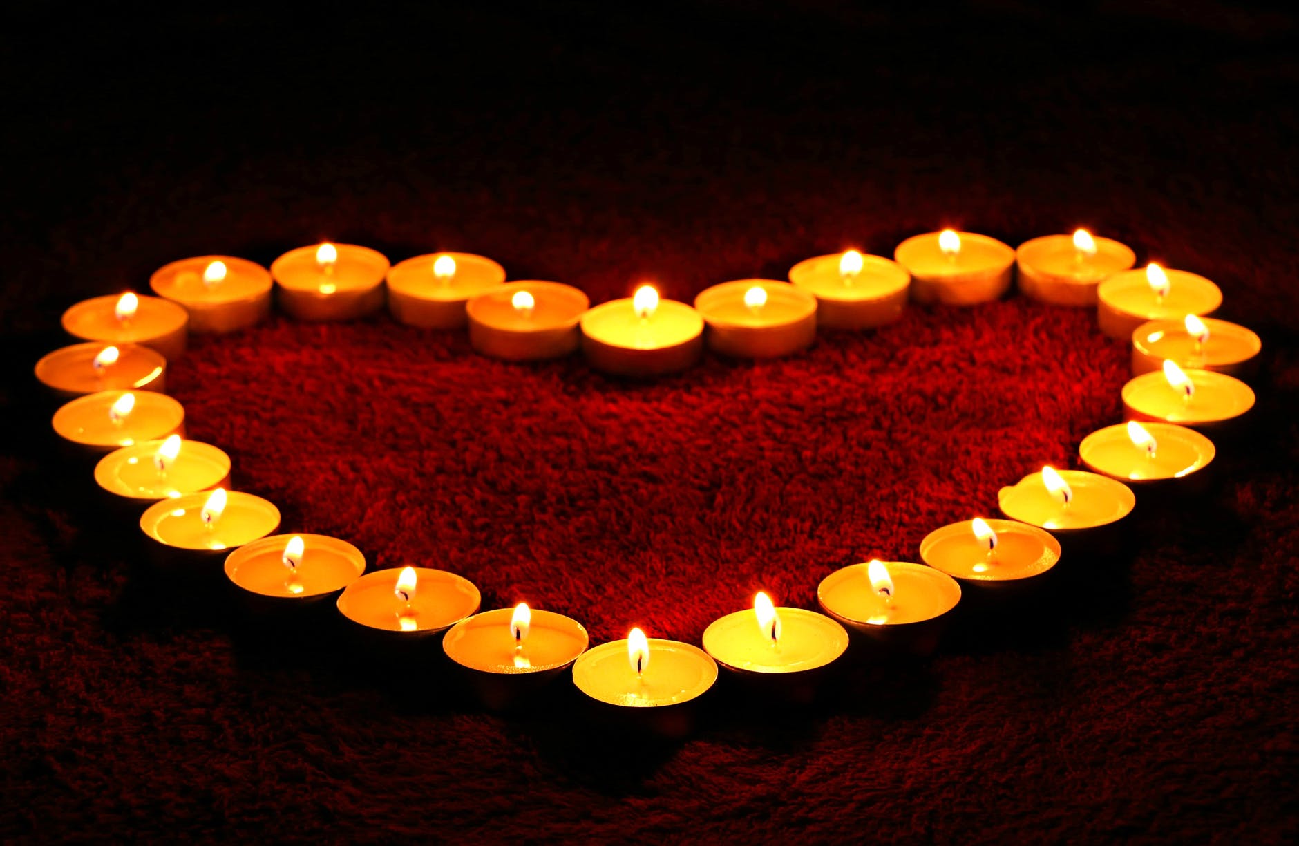 heart shaped candle